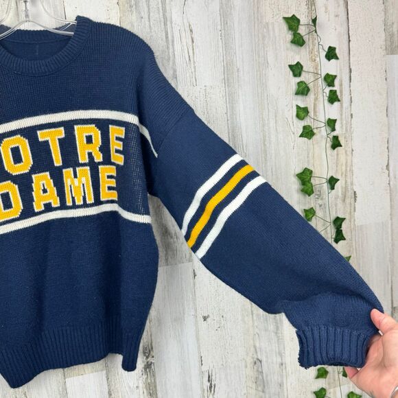 Notre Dame Fighting Irish Uscape Apparel Unisex Renew Knit Vintage Pullover Swea - Picture 3 of 7